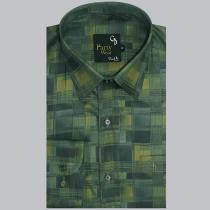 Print Green Shirt : Party