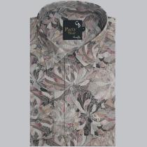 Print Brown Shirt : Party