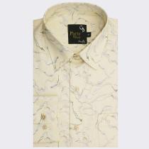 Print Brown Shirt : Party