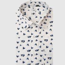 Print White Shirt : Slim