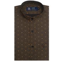 Print Brown Shirt : Party