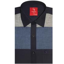 Combination Navy Blue Shirt : Party