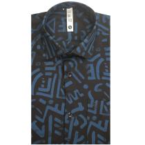 Print Black Shirt : Slim