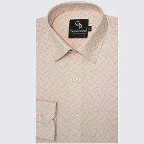 Self Design Peach Shirt : Business