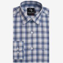 Checks Blue Shirt : Business
