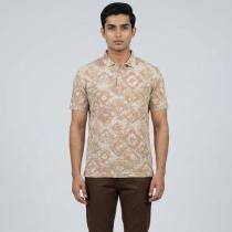 Print Khakhi Shirt : 