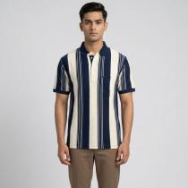 Stripes Navy Blue T-shirt : Regular