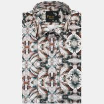 Print Brown Shirt : Party