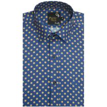 Print Blue Shirt : Party