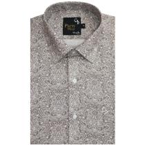 Print Brown Shirt : Party