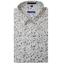 Print Gray Shirt : Slim