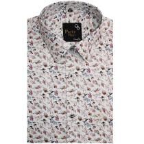 Print Brown Shirt : Party