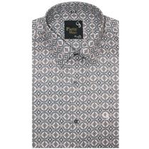 Print Brown Shirt : Party