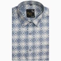 Print Gray Shirt : Party