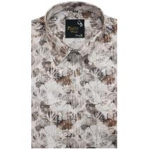 Print Brown Shirt : Party