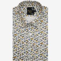 Print Blue Shirt : Party
