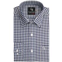 Checks Dark Blue Shirt : Business