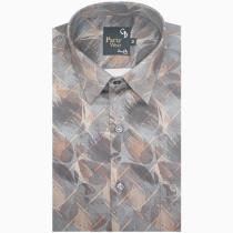 Print Brown Shirt : Party