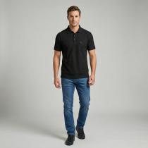 Selfdesign Black T-shirt : Regular