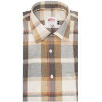 Checks Brown Shirt : Ditto