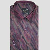Print Purple Shirt : Party
