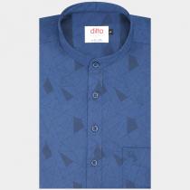 Self Design Navy Blue Shirt : Ditto
