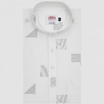 Self Design White Shirt : Ditto