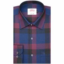 Checks Navy Blue Shirt : 