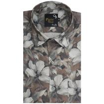 Print Brown Shirt : Party