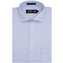 Self Design Light Blue Shirt : Business