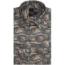 Print Blue Shirt : Party