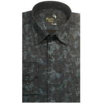 Print Blue Shirt : Party