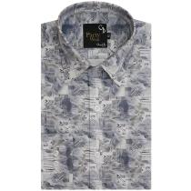 Print Gray Shirt : Party