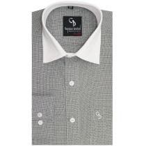 Self Design Gray Shirt : Business