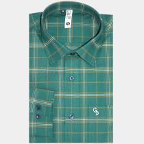 Checks Green Shirt : Slim
