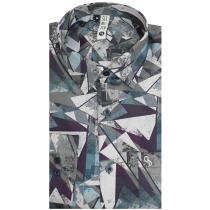 Print Gray Shirt : Slim