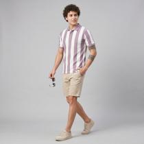 Stripes Mauve Shirt : Regular