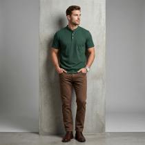 Selfdesign Dark Green Shirt : Regular
