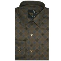 Print Brown Shirt : Party