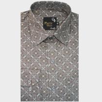 Print Gray Shirt : Party