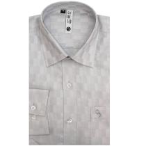 Self Design Gray Shirt : Slim
