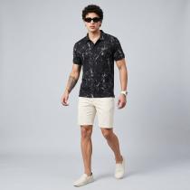 Print Black T-shirt : Regular