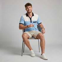 Combination Aqua Blue T-shirt : Regular