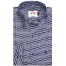 Print Blue Shirt : Party