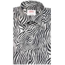 Print Blue Shirt : Party