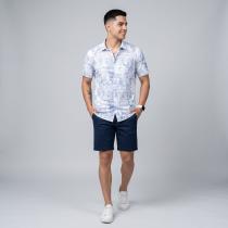 Print Blue Shirt : Regular