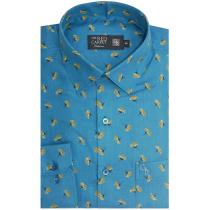 Print Blue Shirt : Ditto