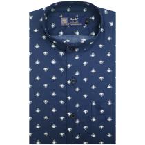 Print Navy Blue Shirt : Party