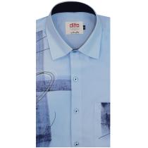 Handpainted Light Blue Shirt : Ditto