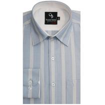 Stripes Light Gray Shirt : Business